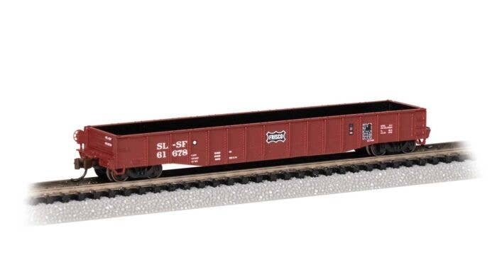 52`6` Drop-End Gondola - Ready to Run -- St. Louis-San Francisco 61678 (Boxcar Red, black Fri, N, Bachmann Industries 73970