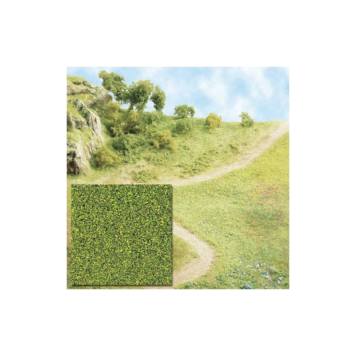 Grass Scatter Material Ground Cover -- Spring Green 2-13/16oz 80g, ALL Busch Gmbh & Co Kg 7301