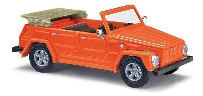 1970 Volkswagen Thing (181 Courier Wagon) - Assembled -- Top Down (orange), HO, Busch Gmbh & Co Kg 52705