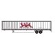 Hyundai 53` Dry Van Semi Trailer with Skirts - Assembled -- Saia 1 (white, red `LTL Freight`, web, N, Trainworx Inc 4539201