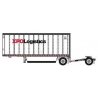 28′ Pup Van Trailer with Converter Dolly - Assembled -- XPO Logistics 3 (white, red), N, Trainworx Inc 4289103