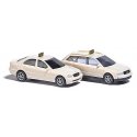Taxi Set - Assembled -- 1 Each: Audi A4 Sedan & Mercedes-Benz C-Klasse (white), N, Busch Gmbh & Co Kg 8341