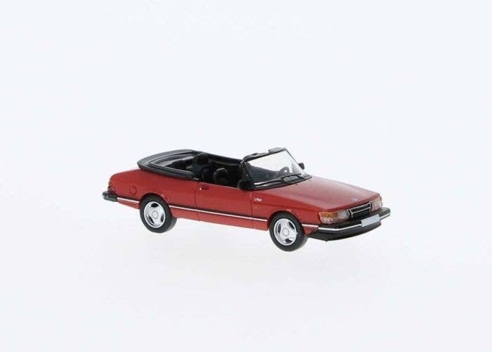 1986 Saab 900 Convertible - Assembled -- Red, HO, Brekina Automodelle PCX870669