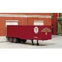 PRR 1950s 30′ Tandem-Axle Piggyback Trailer - Resin Kit -- With Circular White Logo Decals, HO, SYLVAN SCALE MODELS T0272