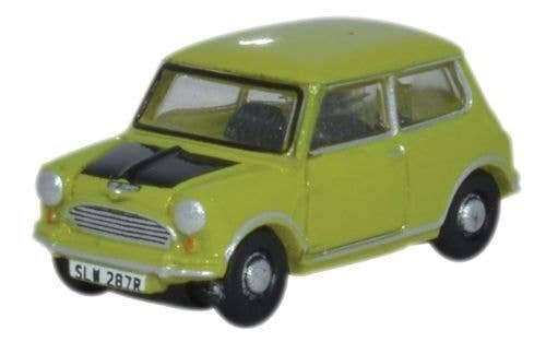 Austin Mini - Assembled -- Lime Green, N, Oxford Diecast NMN005