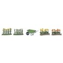 Tulips & Oxeye Daisies w/Wheelbarrow - Kit, HO Busch Gmbh & Co Kg 1231