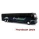 Provost H3-45 Motorcoach Bus - Assembled -- Greyhound/Flix (blue, black, silver, green), HO, Iconic Replicas 870611