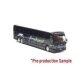 Provost H3-45 Motorcoach Bus - Assembled -- Greyhound/Flix (blue, black, silver, green), HO, Iconic Replicas 870611