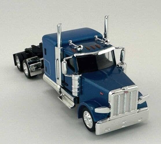 Peterbilt 589 72′ Sleeper-Cab Semi Tractor - Assembled -- Metallic Blue, HO, HO Logistics Replicas 589064