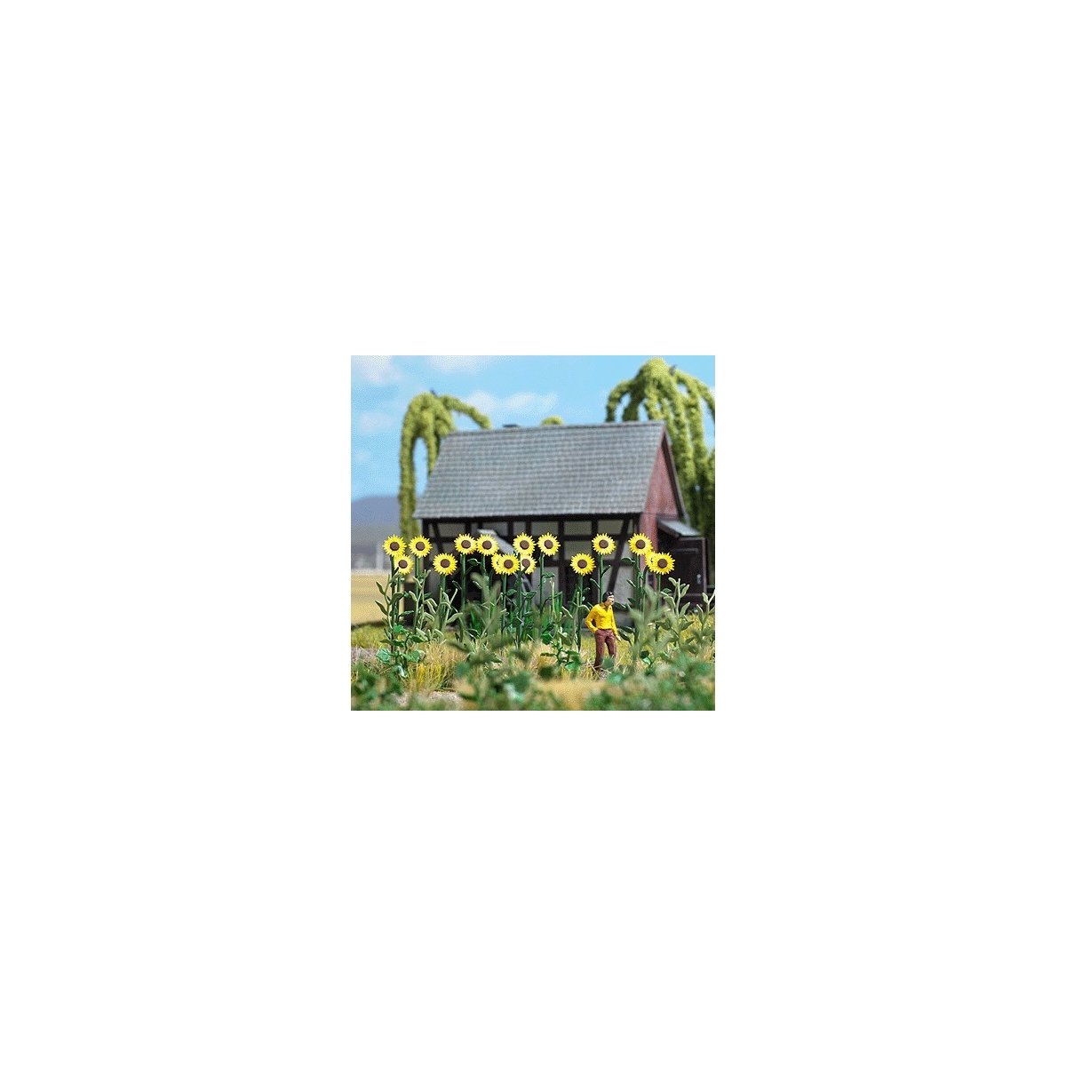 Sunflower Field -- Kit pkg(18), HO Busch Gmbh & Co Kg 1261