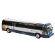1987-1994 TMC RTS Transit Bus - Assembled -- Hudson County (white, red, tan, blue), HO, Iconic Replicas 870318