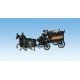 Horse-Drawn Wagon -- Hearse w/Driver & Coachman, 2-Horse Team w/Trappings, HO, Noch Gmbh & Co 16714