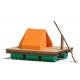 Wood Raft w/Paddle & Tent - Kit, HO, Busch Gmbh & Co Kg 1564