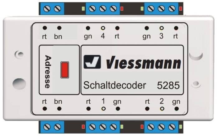Multi-Protocol Switching (Relay Control) Decoder -- Contains 4 Relays, Works w, All Scales, Viessmann Modellspielwaren 5285