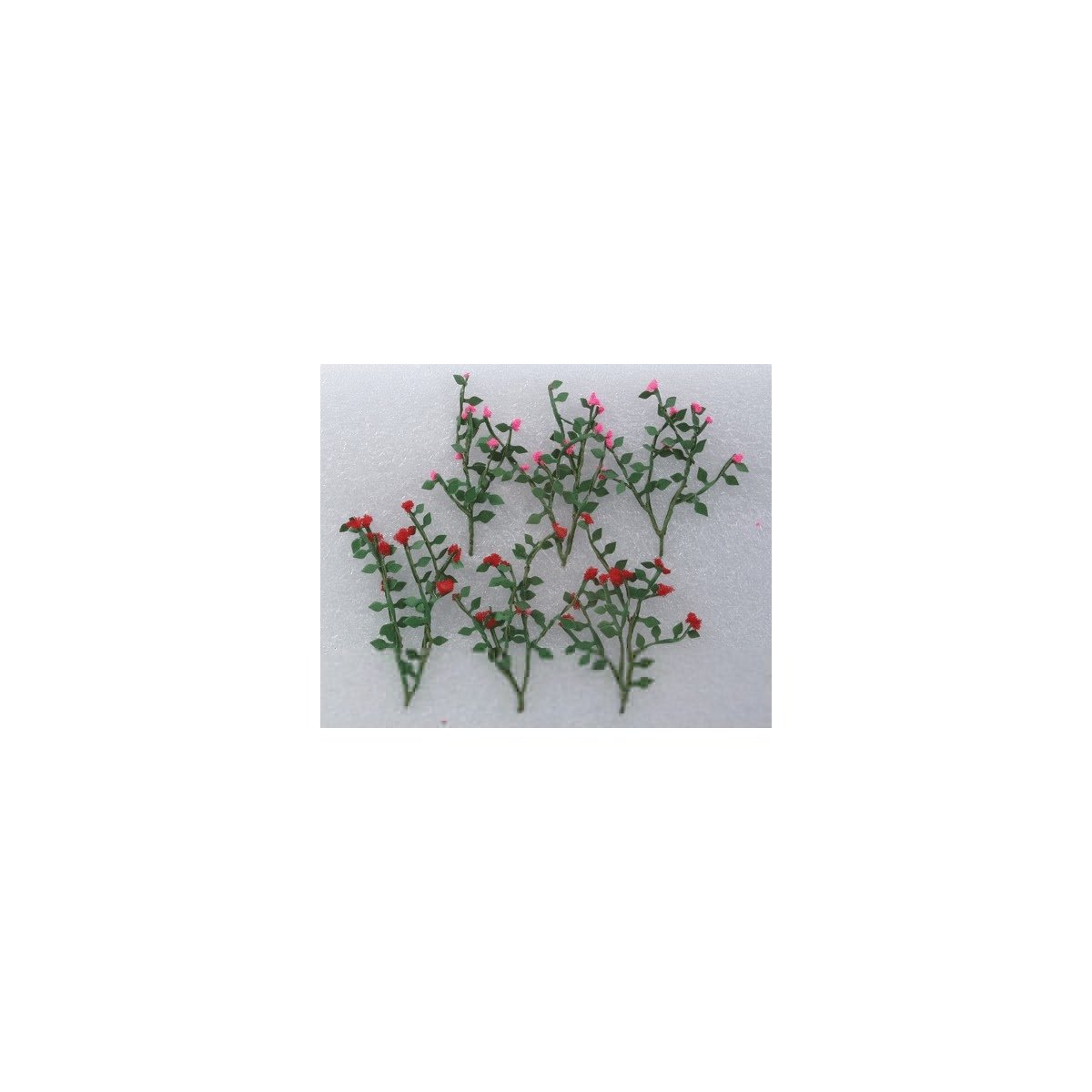 Rose Bushes -- 1-3/8′ 3.5cm pkg(6), HO JTT Miniature Tree 95539