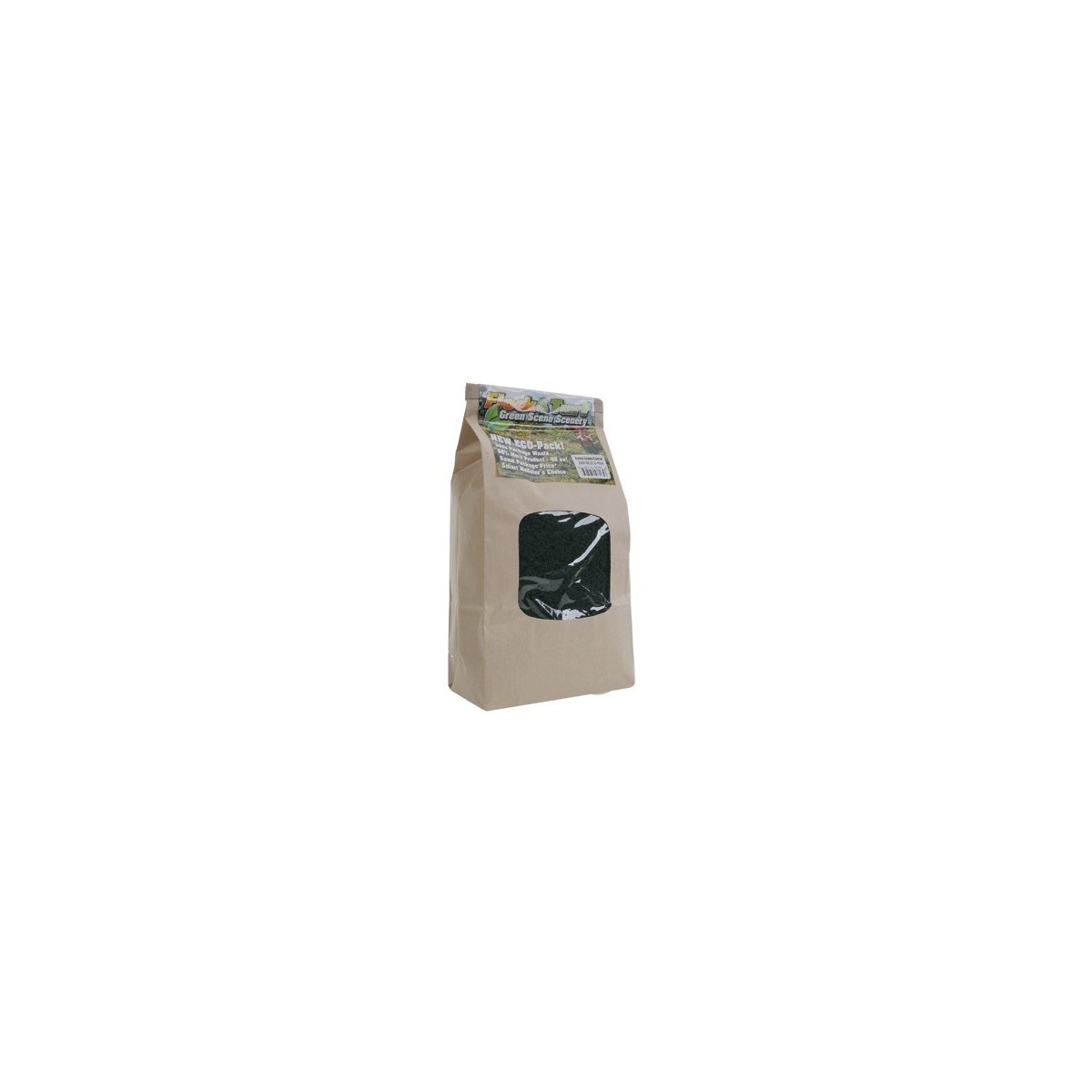Flock & Turf Ground Cover ECO Pack Bag - 48oz 1.4L -- Coarse - Forest Green, ALL Scenic Express 816E