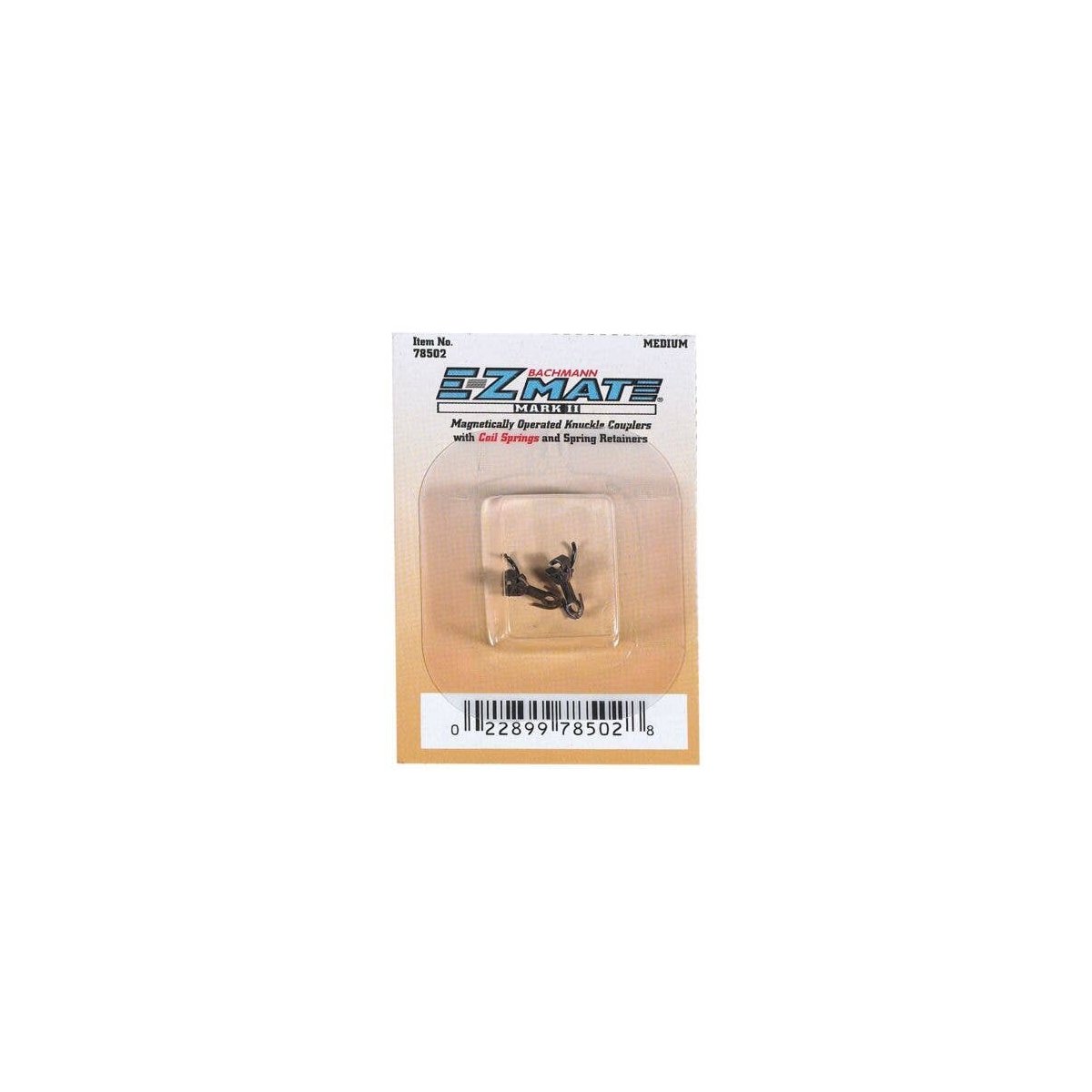 E-Z Mate Mark II Magnetic Knuckle Couplers -- Medium Shank 12 Pairs, N, Bachmann Industries 78502