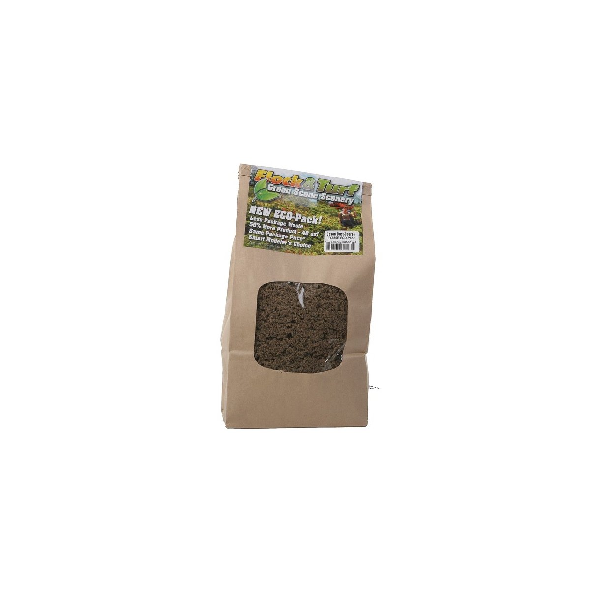 Flock & Turf Ground Cover ECO Pack Bag - 48oz 1.4L -- Coarse - Desert Dust, ALL Scenic Express 856E