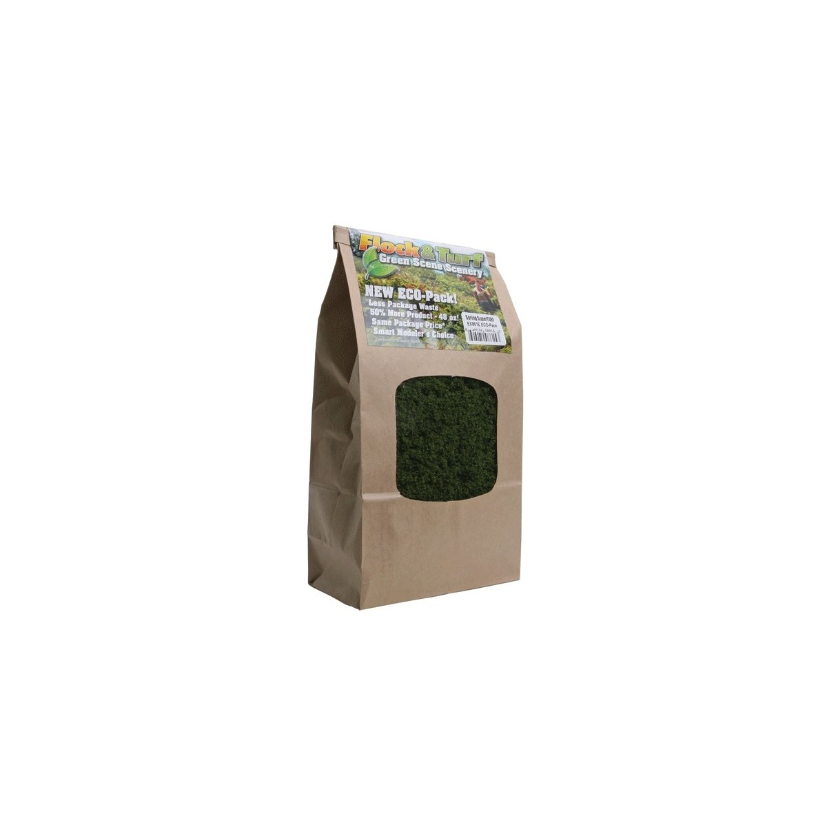 Super Turf Ground Cover ECO Pack Bag - 48oz 1.4L -- Spring Green, ALL Scenic Express 861E