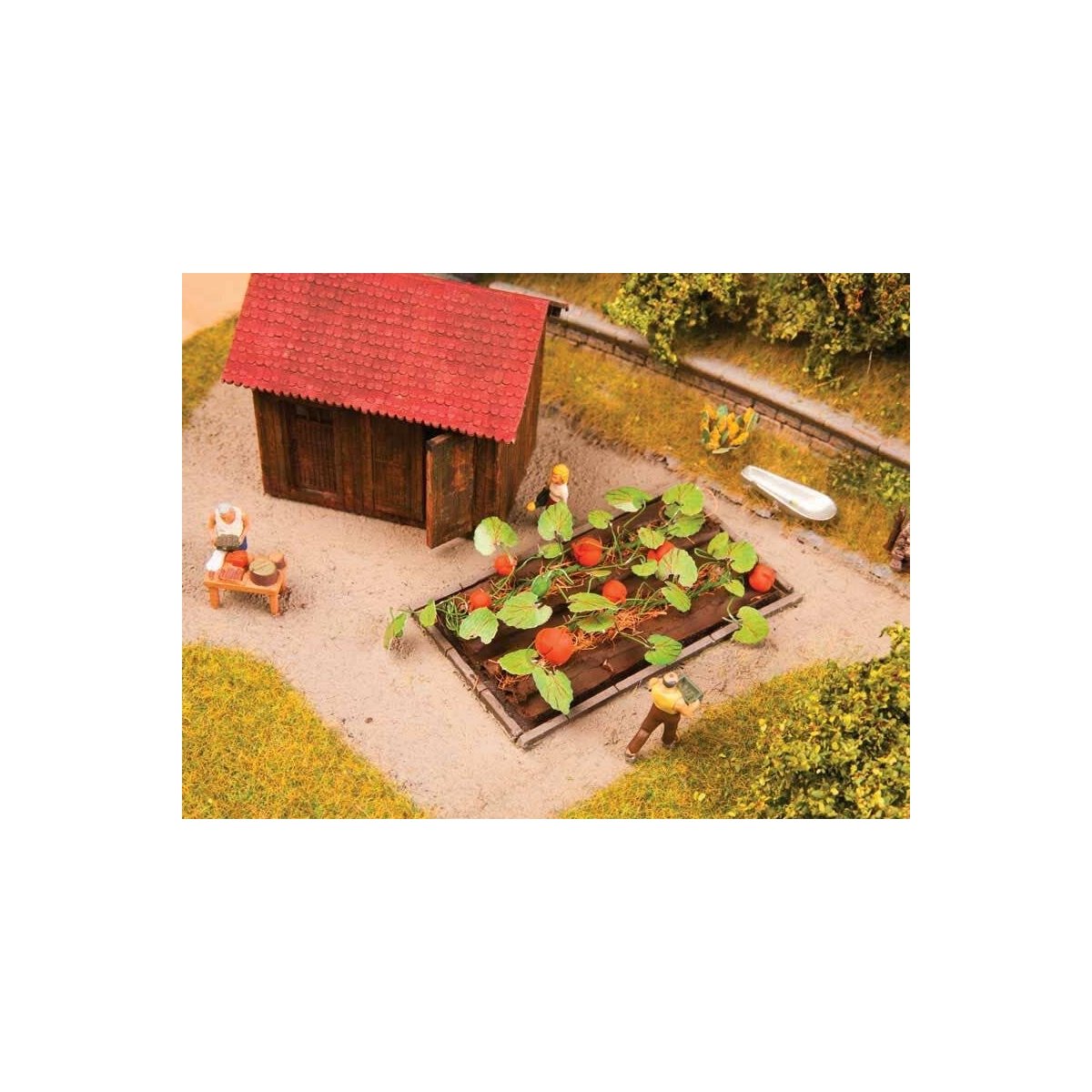 Garden Plot - Assembled - Deco Minis -- 8 Pumpkin Vines, HO Noch Gmbh & Co 13219