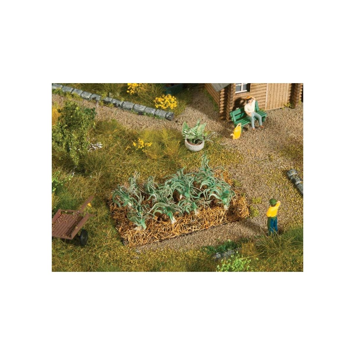 Garden Plot - Assembled - Deco Minis -- Leeks, HO Noch Gmbh & Co 13222