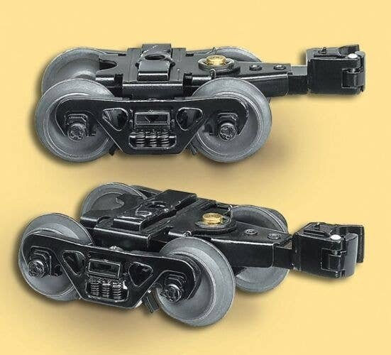 Die Cast Metal Truck w/Metal Knuckle Coupler -- Roller Bearing w/Rotating Caps 1 Pair, O, Lionel 614251