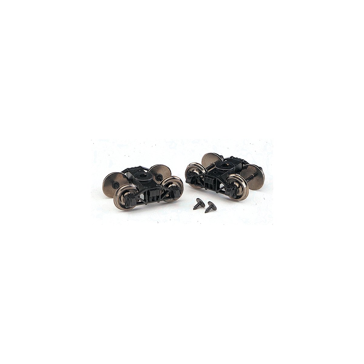 Arch Bar Freight Trucks with Metal Wheelsets - Spectrum(R) -- 1 Pair, On30, Bachmann Industries 29901