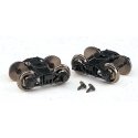 Arch Bar Freight Trucks with Metal Wheelsets - Spectrum(R) -- 1 Pair, On30, Bachmann Industries 29901