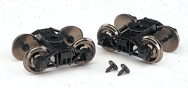Arch Bar Freight Trucks with Metal Wheelsets - Spectrum(R) -- 1 Pair, On30, Bachmann Industries 29901