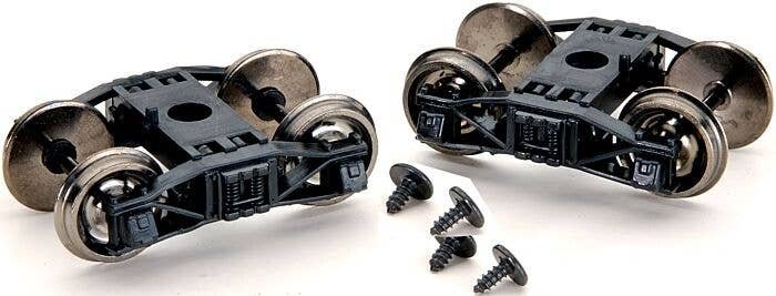 Spectrum(R) On30 Trucks w/Wheel Sets -- Freight - Arch Bar - Long Wheelbase (Matches 2-6-0, On30, Bachmann Industries 29903