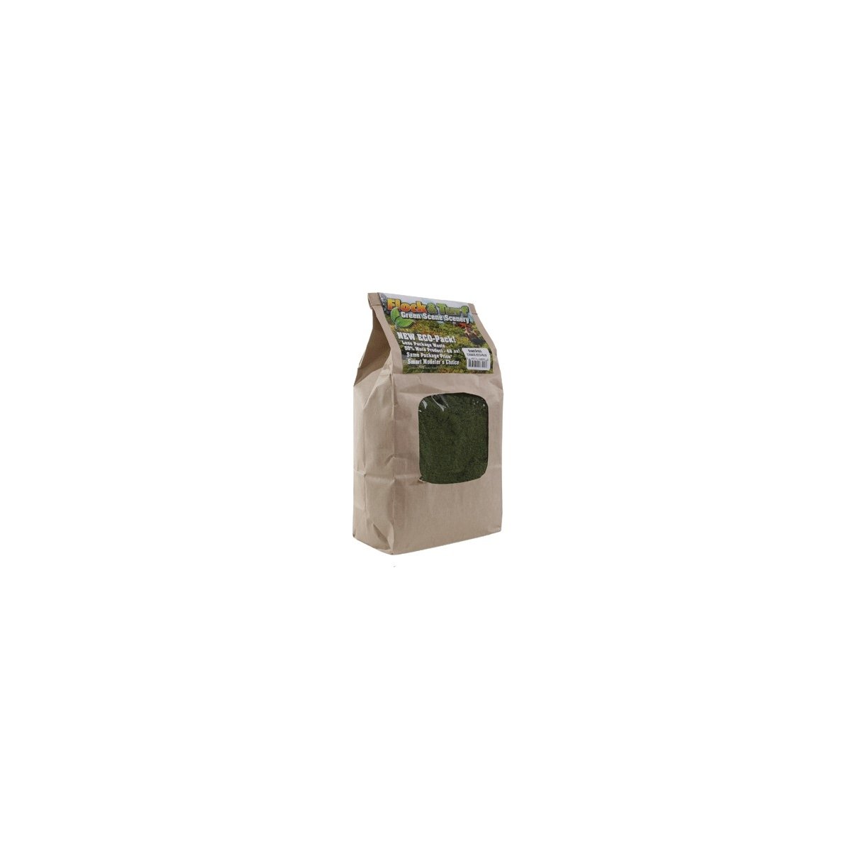 Flock & Turf Ground Cover ECO Pack Bag -- Green Grass Blend 48oz 1.4l, ALL Scenic Express 880E