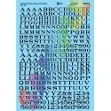 Alphabet Decal Set -- Railroad Roman Letters & Numbers 22 & 24′ (black), HO, Microscale Industries Inc 90332