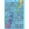 Alphabet Decal Set -- Railroad Roman Letters & Numbers 22 & 24′ (black), HO, Microscale Industries Inc 90332