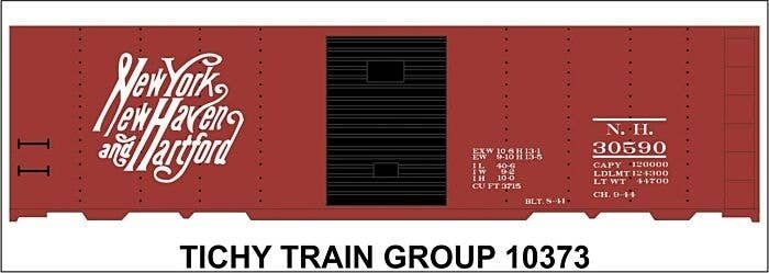 Railroad Decal Set -- New Haven 40′ Boxcar (Script Logo), N, Tichy Train Group 10373N