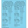 Railroad Decal Set -- Generic 36`, 40` and 50` Refrigerator Car - Reefer Data (black lettering, HO, Tichy Train Group 10381