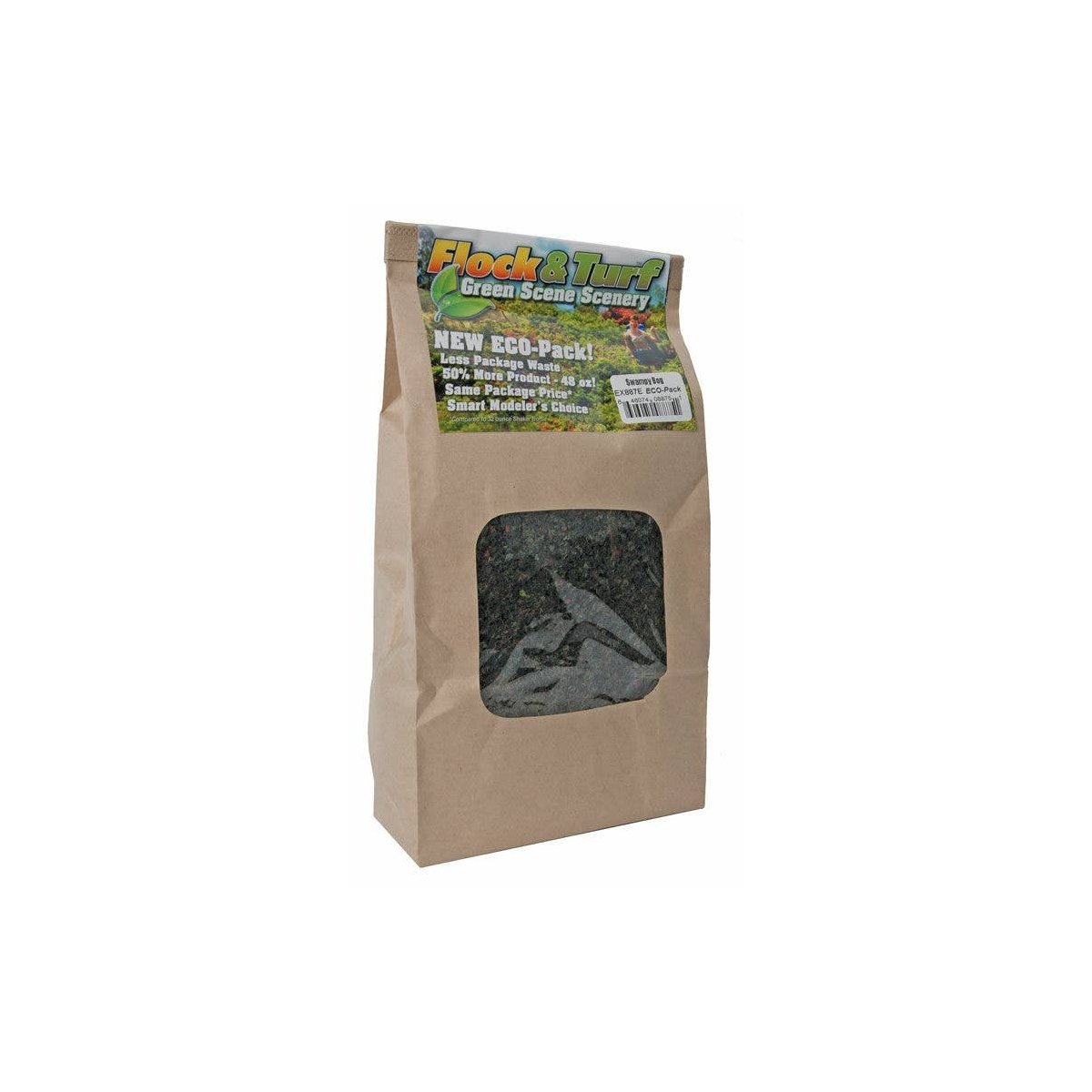 Flock & Turf Ground Cover ECO Pack Bag -- Swampy Bog Blend 48oz 1.4l, ALL Scenic Express 887E