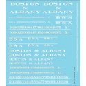 Railroad Decal Set -- Boston & Albany Roadname Set (white), HO, Tichy Train Group 10405