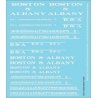Railroad Decal Set -- Boston & Albany Roadname Set (white), HO, Tichy Train Group 10405