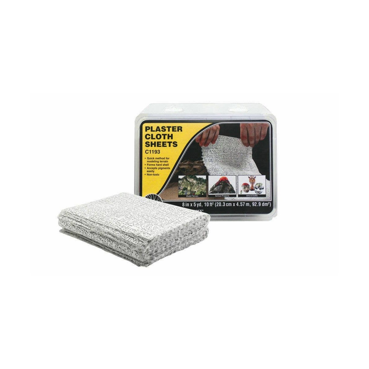 Plaster Cloth -- Sheets 8 x 12′ 19-13/16 sq.ft. 20.3 x 30.4cm, 183 sq.cm pkg(30), ALL Woodland Scenics 1193