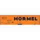 Railroad Decal Set -- Hormel NADX 40′ Steel Reefer (orange Car, Large Hormel, North American L, HO, Tichy Train Group 10220