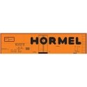 Railroad Decal Set -- Hormel NADX 40′ Steel Reefer (orange Car, Large Hormel, North American L, HO, Tichy Train Group 10220