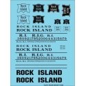 Railroad Decal Set -- Rock Island Roadname Set (black), N, Tichy Train Group 10424N