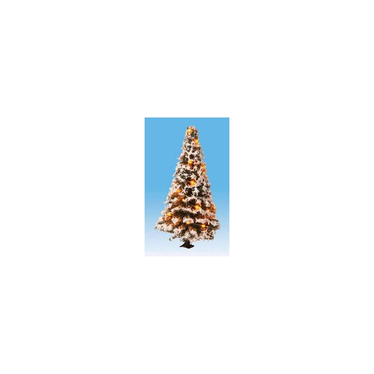 Snow-Covered Illuminated Christmas Tree -- 3-1/8′ 8cm, ALL Noch Gmbh & Co 22120