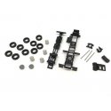 Kenworth-Peterbilt-GMC Short Chassis - Kit -- Unpainted Black, HO, Herpa Models 5484