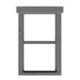 1/1 Double-Hung Window w/Fancy Top Trim -- 1 pkg(12), HO, Tichy Train Group 8250