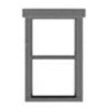 1/1 Double-Hung Window w/Fancy Top Trim -- 1 pkg(12), HO, Tichy Train Group 8250