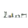 Workshop Interior Equipment Set - Kit -- Drill Press, Workbench, Lathe, Welding Apparatus, HO, Busch Gmbh & Co Kg 1185