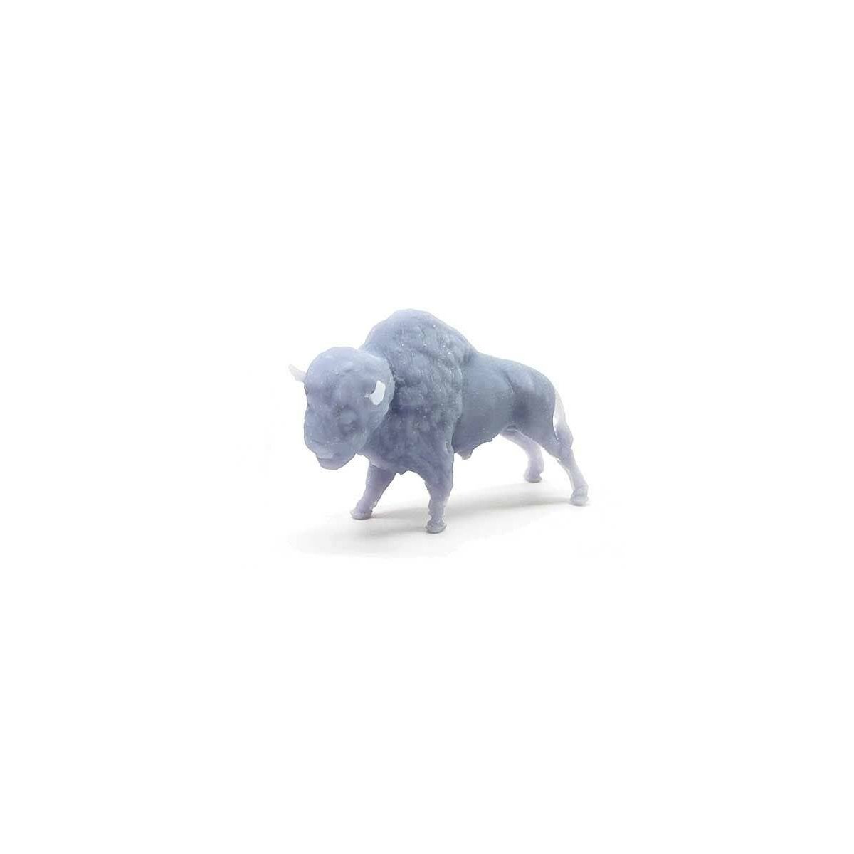 Standing Buffalo -- Unpainted 3D Printed Figure, HO ALL SCALE MINIATURES 871309