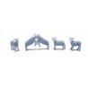 Bighorn Sheep -- Unpainted 3D Printed Figures pkg(5), HO ALL SCALE MINIATURES 870989
