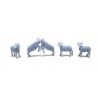 Bighorn Sheep -- Unpainted 3D Printed Figures pkg(5), N ALL SCALE MINIATURES 1600989
